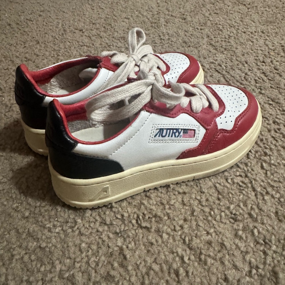 Autry Kids Sneakers - Red, White, and Black